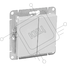 Механизм выключателя EKF UP1-SWA-20 Эпика двухклавишный, алюминий