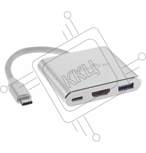 Кабель-концентратор Telecom USB3.1 TypeCm -->HDMI+USB3.0 +PD charging 4K@30Hz <TUC010>