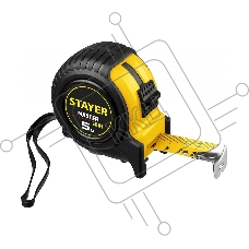 Рулетка Stayer MASTER 5м / 25мм в ударостойком обрезиненном корпусе 34025-05-25