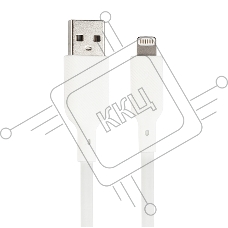 Кабель QUMO, MFI С48, USB-A на Apple 8 pin, силиконовый, 1м, 2,4A, 5V, 12W (белый)