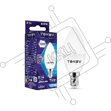 Лампа светодиодная TOKOV ELECTRIC 10Вт С37 6500К Е14 176-264В