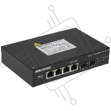 Коммутатор Hikvision DS-3T0506HP-E/HS, 4×1 Гбит/с PoE+ + 2×1 Гбит/с SFP, неуправляемый