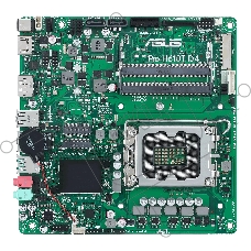 Материнская плата ASUS Pro H610T D4-CSM, LGA1700, Intel H610, 2xDDR4 SO-DIMM, 2xSATA, 1xM.2 PCIe 4.0, 1xDisplayPort, 1xHDMI, 1x 1Gb LAN, 2xUSB 3.2 Gen 2, 2xUSB 2.0, 2x3.5 мм, 7.1, mini-ITX
