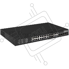 Коммутатор Osnovo SW-62444(400W), 24×100 Мбит/с PoE + 4×1 Гбит/с Combo, неуправляемый