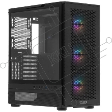 Компьютерный корпус PCCooler ME200 MESH BK, Mesh Full Tower, черный, TG, SPCC, 3x120мм ARGB E-ATX, ATX, mATX, mITX 180/380/220мм 4x2.5