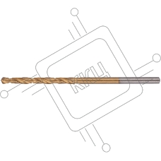 Сверло по металлу FIT IT HSS, титановое покрытие, 2.5 мм, 10 шт 34125