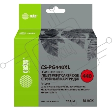 Картридж струйный Cactus CS-PG440XL черный (600 стр., 20 мл) для Canon Pixma MG2140/3140/2240/2245/3240/3540/3640/4140/4240/4250/MX374/375/394/434/454/474/514/524/534/TS5140