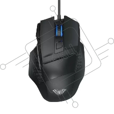 Мышь проводная AULA S12 черный, 2400 dpi, USB, кнопки - 7