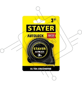Рулетка Stayer АutoLock 3м / 16мм с автостопом 2-34126-03-16_z02