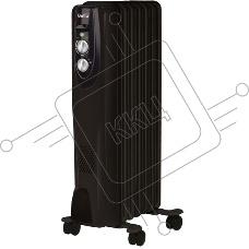 Масляный обогреватель Ballu Classic Black BOH/CL-07BRN (7 секций) (7 секций), черный, 1500 Вт, 20 м2, термостат
