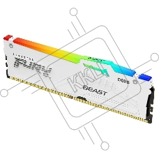 Оперативная память Kingston Fury Beast White RGb, DDR5, 32Gb (1x32 Gb), 6000 MHz, CL30, радиатор, RGb, белый