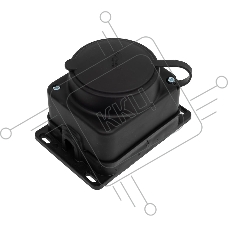Колодка MultiSet 1х розетка 2К+З 16А/250В IP44 каучуковая черн. SE MST4003BK