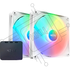 Вентилятор для корпуса Case Cooler NZXT F140 RGb Core Twin Pack (140x140x25mm, 4-pin PWM, RGb, 89.48CFM, 32.5dBA, 1800RPM, белый, 2pcs)