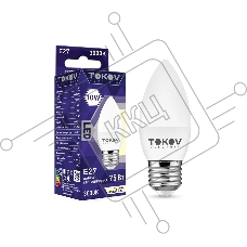Лампа светодиодная TOKOV ELECTRIC 10Вт С37 3000К Е27 176-264В