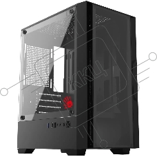 Компьютерный корпус Bloody CC-123 черный без БП mATX 8x120мм 2xUSB2.0 1xUSB3.0 audio bott PSU