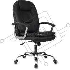 Кресло руководителя Бюрократ CH-868SL черный, эко.кожа, крестов. металл хром Кресло руководителя Бюрократ CH-868SL черный, эко.кожа, крестов. металл хром