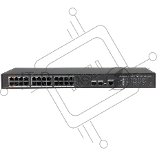Коммутатор Dahua DH-PFS4226-24GT-240, 24×1 Гбит/с PoE + 2×SFP, управляемый