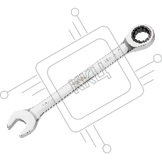 Ключ комбинированный Denzel, с трещеткой, 16 мм