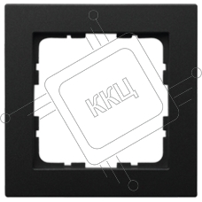 Рамка 1-м G-Classic черный матовый soft touch Jasmart G1001PB