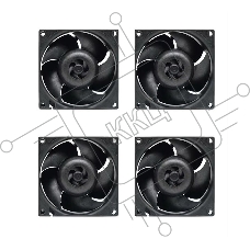 Комплект вентиляторов для корпуса Arctic S8038-10K (4 Pack) черный, 80 мм, 10000 об/мин, 4 pin