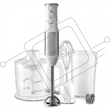 Блендер BQ HB62PS Steel-White. Мощность:1300Вт, 4 в 1 блендер+миксер+измельчитель+насадка для вспенивания молока