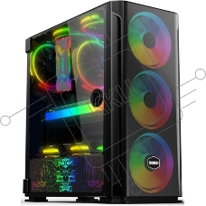 Компьютерный корпус SOEYI «AX1-B10 SOEYI ATX case with черный coating front panel with flat small mesh, without»
