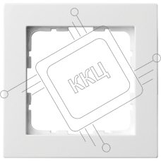 Рамка 1-м G-Classic Jasmart G1001W белый глянцевый