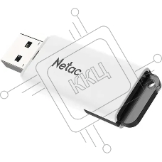 Флешка USB Netac U185 (NT03U185N-064G-32WH), 64Gb, USB 3.0, R/W 100/25, белый/серый