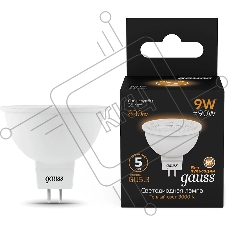 Лампа светодиодная Gauss 101505109 9Вт цок.:GU5.3 рефлек. 150B св.свеч.бел.теп. MR16 (упак.:10шт)