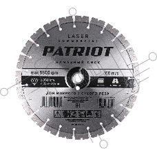 Диск PATRIOT LASER COMMERCIAL алмазный сегментный 350х25,4/20 Бетон/Асфальт
