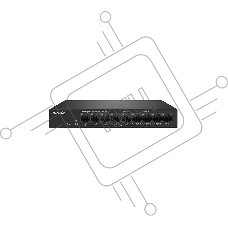 Ethernet-маршрутизатор Tenda G0-8G-PoE 8-портовый гигабитный PoE