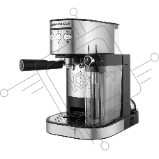 Кофеварка рожковая Maunfeld MF-720S PRO нержавеющая сталь, исп. кофе - молотый/чалды, 1.2 л, 1470 Вт, 15 бар