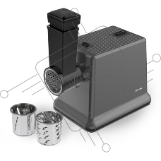 Мясорубка Centek CT-1625 2000 Bт, 2 кг/мин, реверс, 2в1 мясорубка/овощерезка, 2 диска, 5 насадок