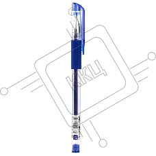 Ручка гелевая Deli Daily E6600SBlue прозрачный, d=0.5мм, синие чернила, резиновая манжета