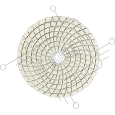 Круг PATRIOT алмазный гибкий шлифовальный АГШК Ø100 мм P50 - вод.охл.