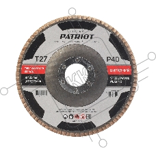 Круг лепестковый торцевой Patriot EXPERT 125мм*22,23мм*P40 цирконий