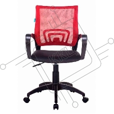 Кресло компьютерное Бюрократ CH-695NLT красный TW-35N сиденье черный TW-11, сетка/ткань, крестовина пластик Кресло компьютерное Бюрократ CH-695NLT красный TW-35N сиденье черный TW-11, сетка/ткань, крестовина пластик