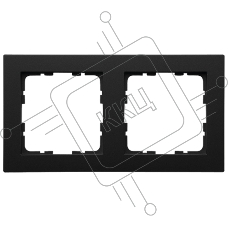 Рамка 2-м G-Classic Jasmart G1002PB черный матовый soft touch