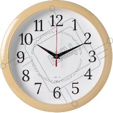 Часы настенные аналоговые Бюрократ WALLC-R88P D29см бежевый/белый