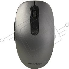 Мышь беспроводная Canyon MW-9 серый, 1600 dpi, радиоканал, Bluetooth, USB, кнопки - 6