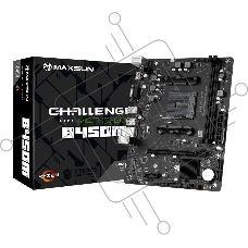 Материнская плата Maxsun Challenger B450M, AM4, AMD B450, 2xDDR4, 4xSATA, 1xM.2, 1xPCIe 3.0 x16, 1xPCIe 3.0 x1, 1xHDMI, 1xVGA, 1x 1Gb LAN, 2xUSB-A 3.2 Gen 1, 2xUSB-A 2.0, 3x3.5 мм, 5.1, M-ATX