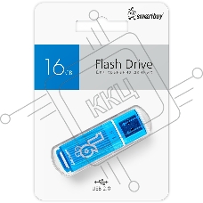 Флешка USB R/W SmartBuy Glossy series Blue (SB16GbGS-B), 16Gb, USB2.0, R/W 25/15, синий