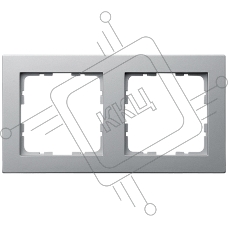 Рамка 2-м G-Classic Jasmart G1002S алюм.
