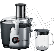 Соковыжималка Bosch MES4000 серебристый, центробежная, 1000 Вт, 1500 мл, механическое