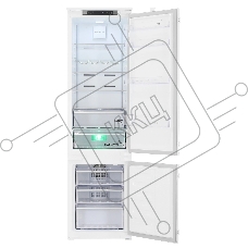 Встраиваемый холодильник Beko BCNA306E3S белый, 2 камеры, 215/69 л., морозилка снизу, No Frost