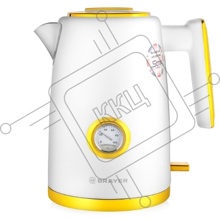 Электрический чайник BRAYER BR1018, 2200 Вт, 1,7 л, нерж.сталь, VNQ by STRIX, автоотключ