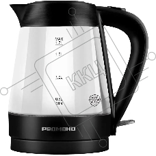 Чайник электрический Redmond KG229 1.7л. 2200Вт черный корпус: стекло