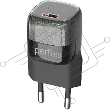 Сетевое зарядное устройство с разъемом PERFEO TYPE-C, GaN, 20W, черный (I4650) Сетевое зарядное устройство с разъемом PERFEO TYPE-C, GaN, 20W, черный (I4650)