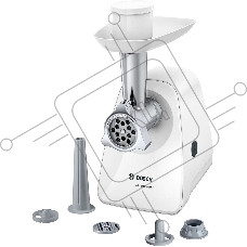 Мясорубка электрическая Bosch MFW2520W белый, 1500 Вт, 1.7 кг/мин, насадки - 4