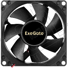 Вентилятор корпусной ExeGate ExtraSilent ES08025S2P, 80 мм, 1900 об/мин, 20 дБ, 2-pin, без подсветки